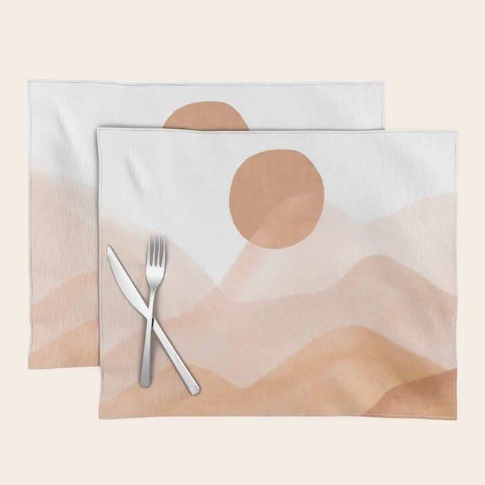 Dreamy mountain sun landscape Placemat Gallery Image 1