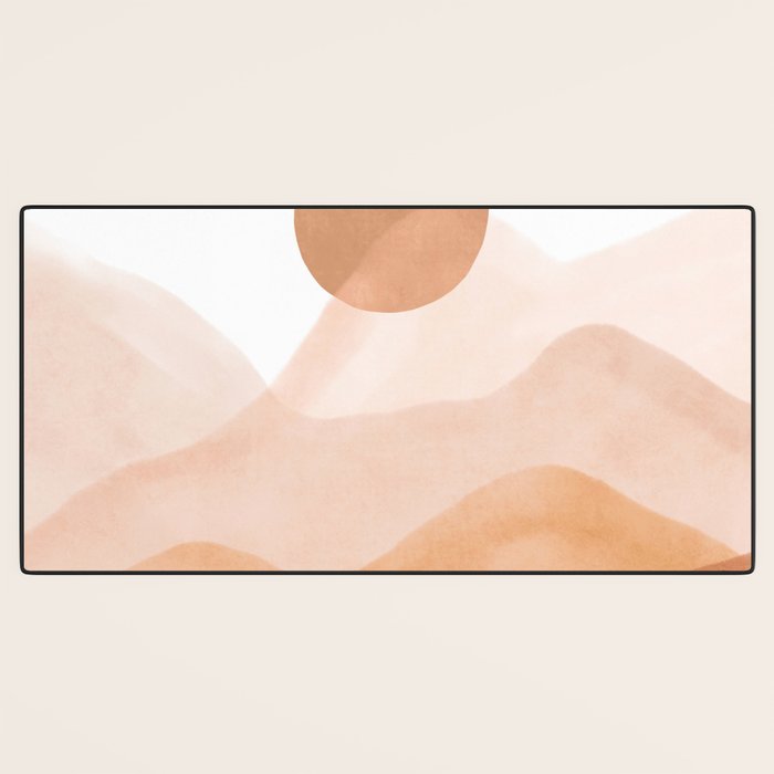 Dreamy mountain sun landscape Desk Mat Gallery Image 3