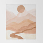 Dreamy mountain sun landscape Throw Blanket Gallery Image 2
