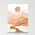 Dreamy mountain sun landscape Stationery Card Gallery Image 2