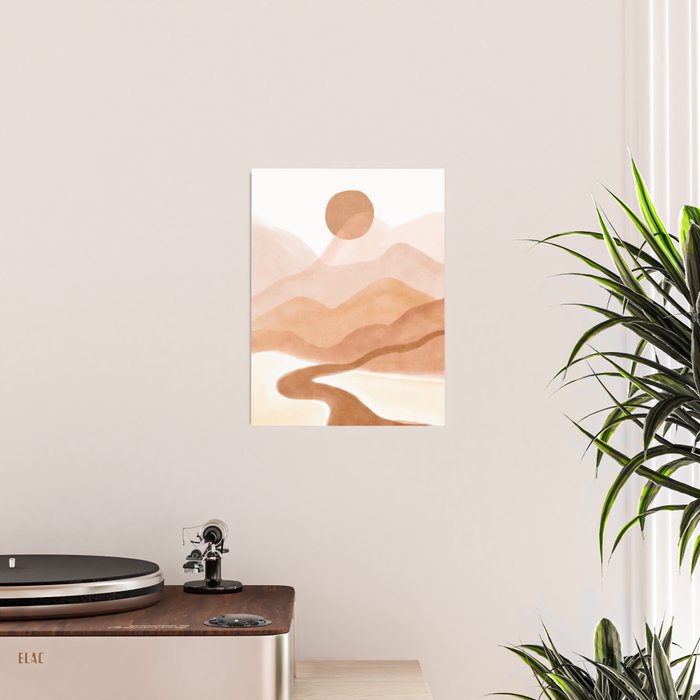 Dreamy mountain sun landscape Poster Gallery Image 2