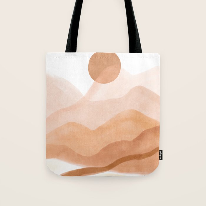 Dreamy mountain sun landscape Tote Bag Gallery Image 1