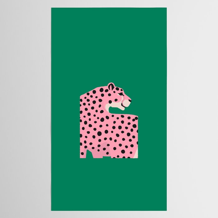 The Stare 3: Pink Cheetah Edition Tablecloth Gallery Image 2