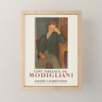 Amedeo Modigliani Vintage Exhibition Poster, 1958 Mini Art Print Gallery Image 1