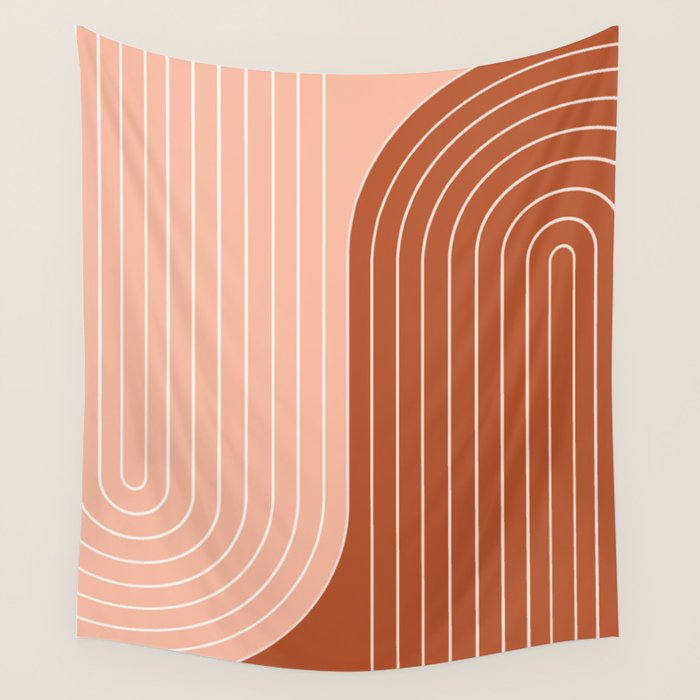 Two Tone Line Curvature XXIX Wall Tapestry Gallery Image 4
