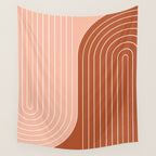 Two Tone Line Curvature XXIX Wall Tapestry Gallery Image 4