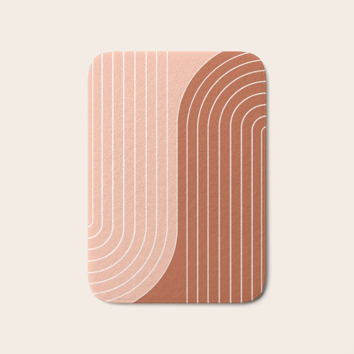 Two Tone Line Curvature XXIX Bath Mat Gallery Image 1