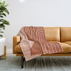 Two Tone Line Curvature XXIX Throw Blanket Gallery Image 1