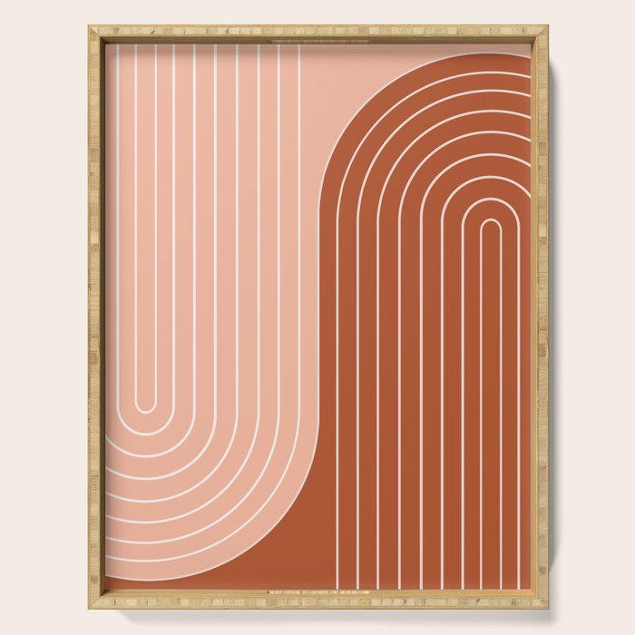 Two Tone Line Curvature XXIX Serving Tray Gallery Image 1
