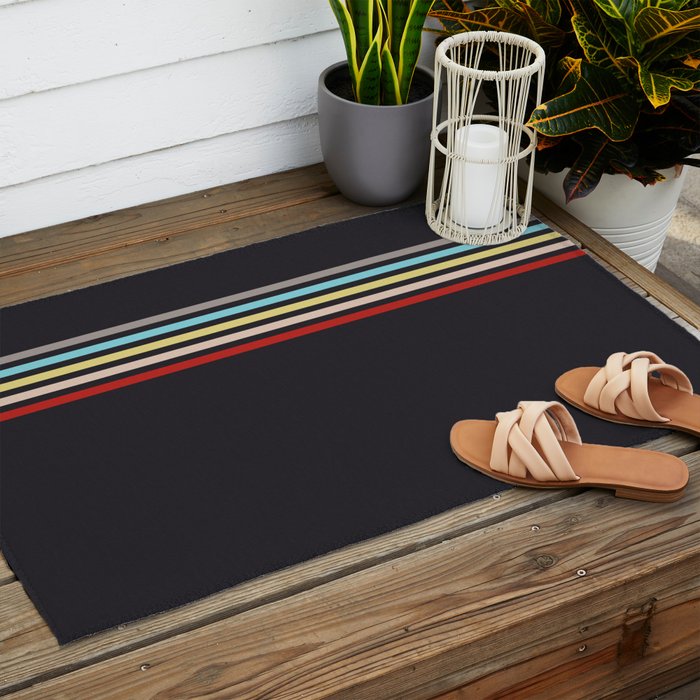 Ujimasa - Classic Retro Stripes Outdoor Rug Gallery Image 2