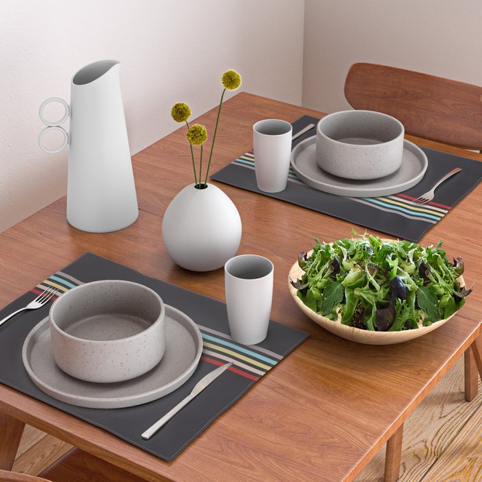 Ujimasa - Classic Retro Stripes Placemat Gallery Image 2