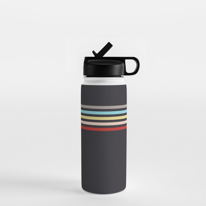Ujimasa - Classic Retro Stripes Water Bottle Gallery Image 1