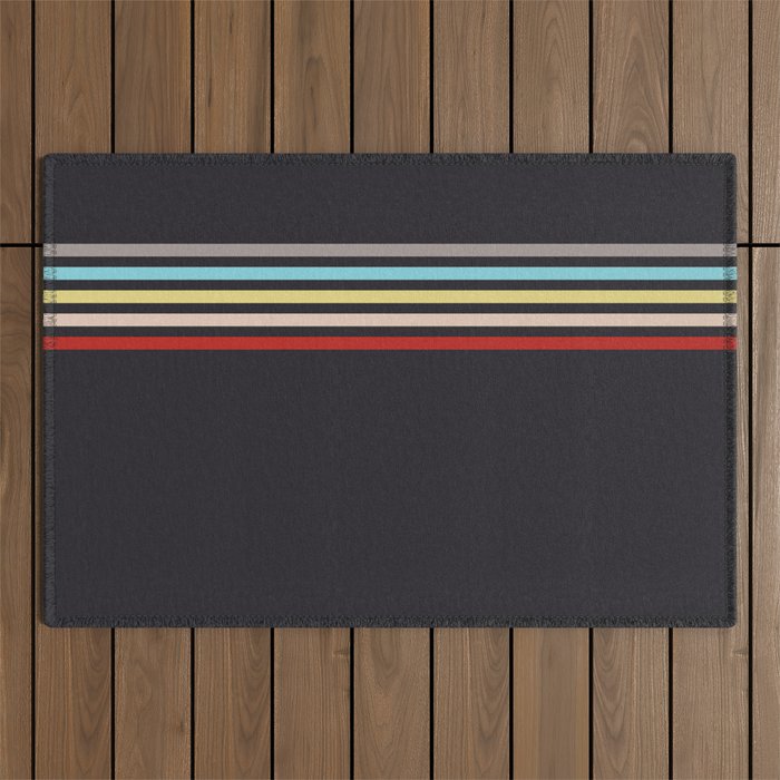 Ujimasa - Classic Retro Stripes Outdoor Rug Gallery Image 1