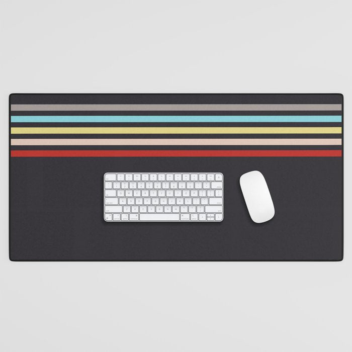 Ujimasa - Classic Retro Stripes Desk Mat Gallery Image 1
