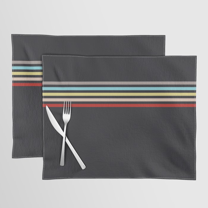 Ujimasa - Classic Retro Stripes Placemat Gallery Image 1