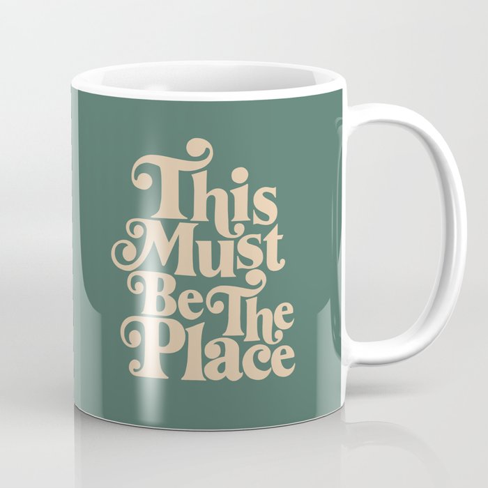 This Must Be The Place - Green & Beige Coffee Mug Gallery Image 1