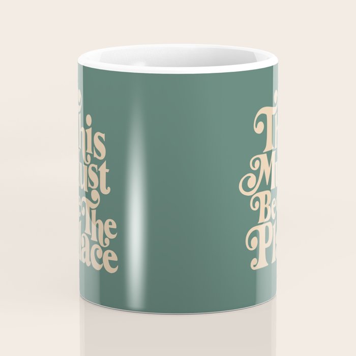 This Must Be The Place - Green & Beige Coffee Mug Gallery Image 4
