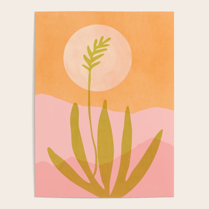 Desert Moon Colorful Landscape Poster Gallery Image 4