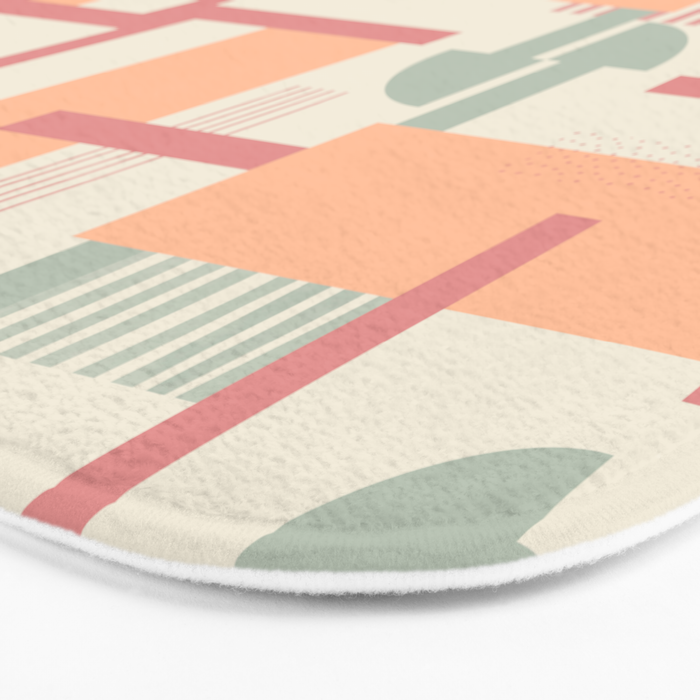 Playful geometric stripes C Bath Mat Gallery Image 3