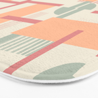 Playful geometric stripes C Bath Mat Gallery Image 3