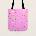 Abstract colorful organic shape art pattern Tote Bag Gallery Image 1