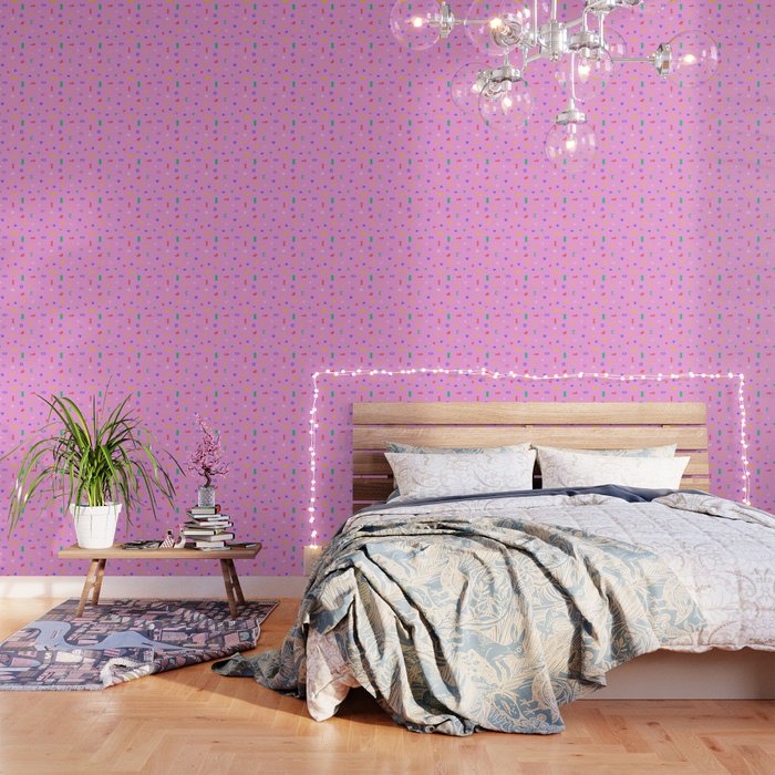 Abstract colorful organic shape art pattern Wallpaper Gallery Image 1