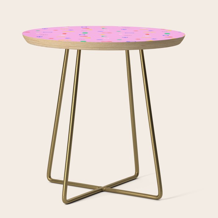 Abstract colorful organic shape art pattern Side Table Gallery Image 1