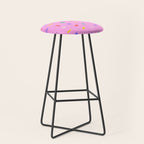 Abstract colorful organic shape art pattern Stool Gallery Image 1