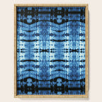 Indigo Satin Shibori Serving Tray Gallery Image 1