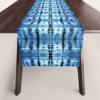 Indigo Satin Shibori Table Runner Gallery Image 1