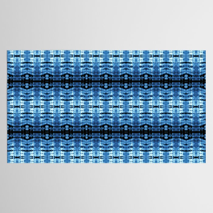 Indigo Satin Shibori Tablecloth Gallery Image 2