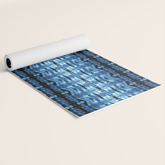 Indigo Satin Shibori Yoga Mat Gallery Image 2