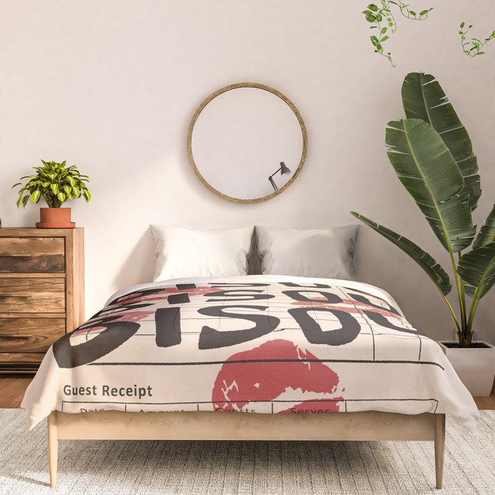 Bisou Bisou. Retro Guest Check  Comforter Gallery Image 3