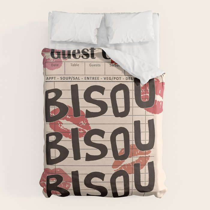 Bisou Bisou. Retro Guest Check  Duvet Cover Gallery Image 6