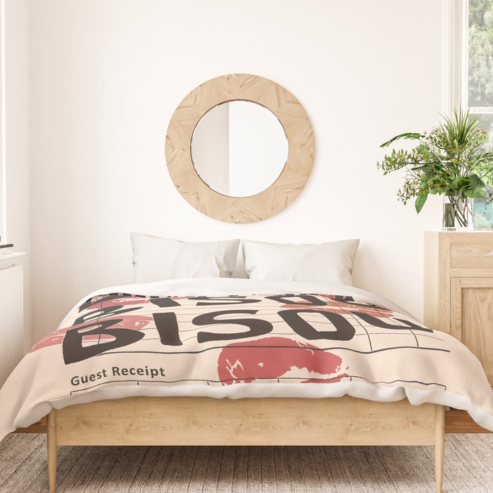 Bisou Bisou. Retro Guest Check  Duvet Cover Gallery Image 3
