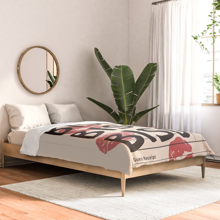 Bisou Bisou. Retro Guest Check  Comforter Gallery Image 2