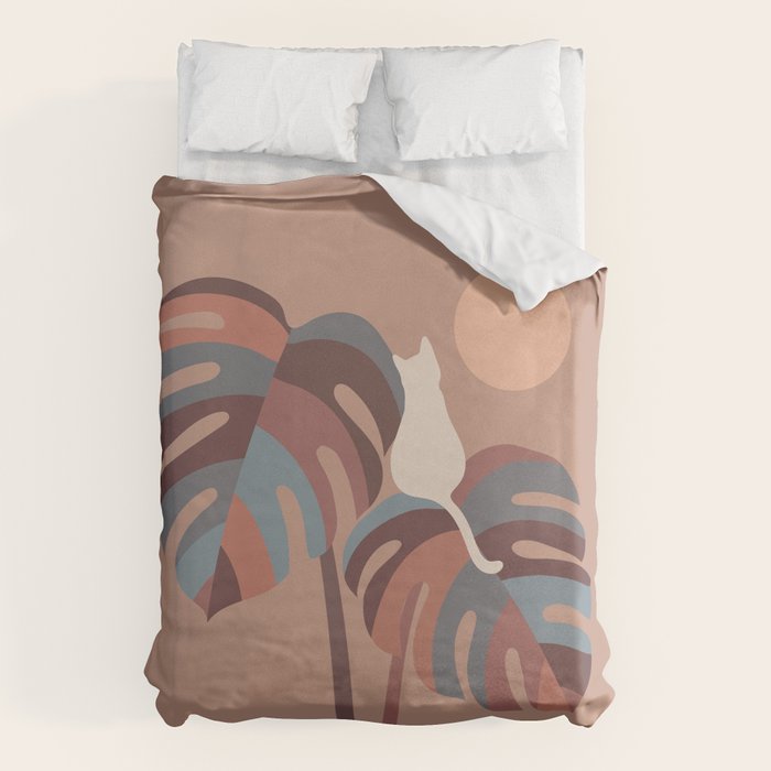 Cat and Plant 41 Duvet Cover Gallery Image 1