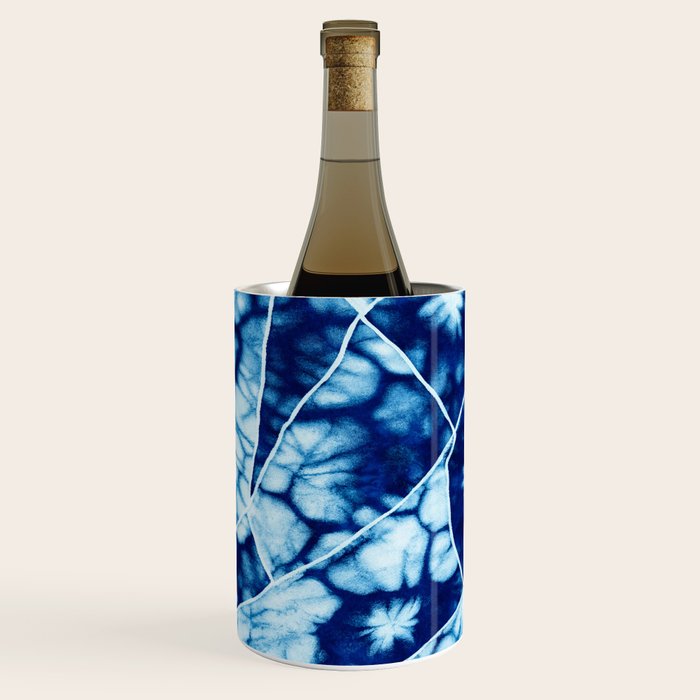 Shibori: Japanese Indigo Tie-Dye Pattern 02 Wine Chiller Gallery Image 1