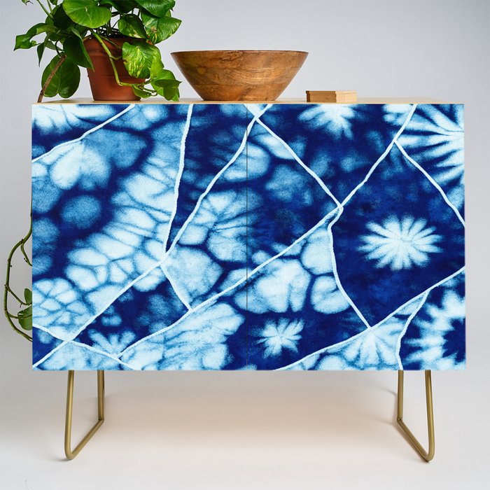 Shibori: Japanese Indigo Tie-Dye Pattern 02 Credenza Gallery Image 1