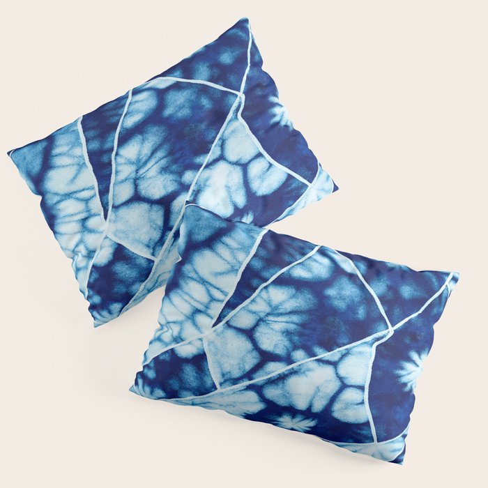 Shibori: Japanese Indigo Tie-Dye Pattern 02 Pillow Sham Gallery Image 1