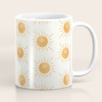 Peace Sun Face, Calm Happy Sunshine Watercolor Coffee Mug Gallery Image 1