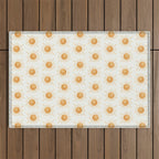 Peace Sun Face, Calm Happy Sunshine Watercolor Outdoor Rug Gallery Image 1