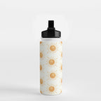 Peace Sun Face, Calm Happy Sunshine Watercolor Water Bottle Gallery Image 2