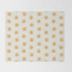Peace Sun Face, Calm Happy Sunshine Watercolor Throw Blanket Gallery Image 2