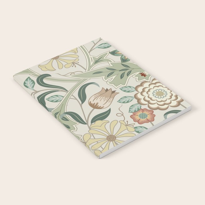 William Morris Wilhelmina Orkney Vintage Pastel Floral Pattern Notebook Gallery Image 2