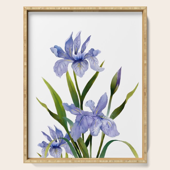 Purple Iris Serving Tray Gallery Image 1
