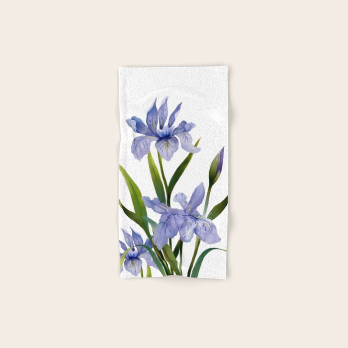 Purple Iris Hand & Bath Towel Gallery Image 1