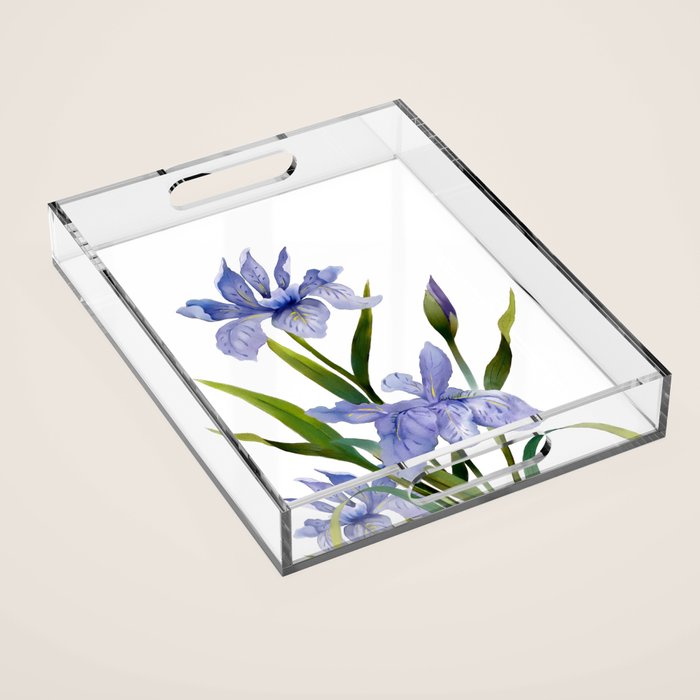 Purple Iris Acrylic Tray Gallery Image 1
