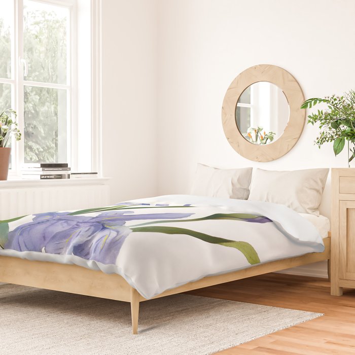 Purple Iris Duvet Cover Gallery Image 2