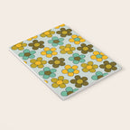 Groovy Flowers Print in Blue Notebook Gallery Image 3